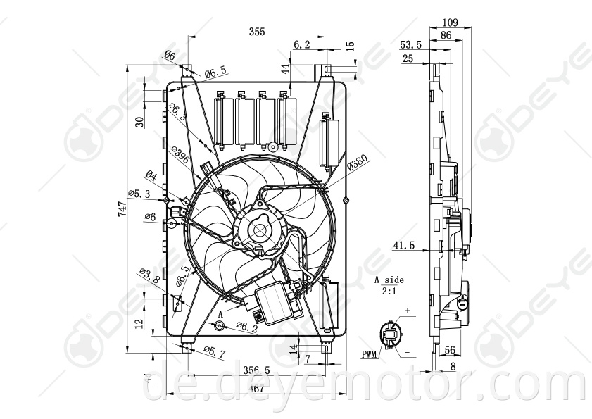 6G91-8C607-GF Kühlerlüfter für FORD MENDEO VOLVO XC60